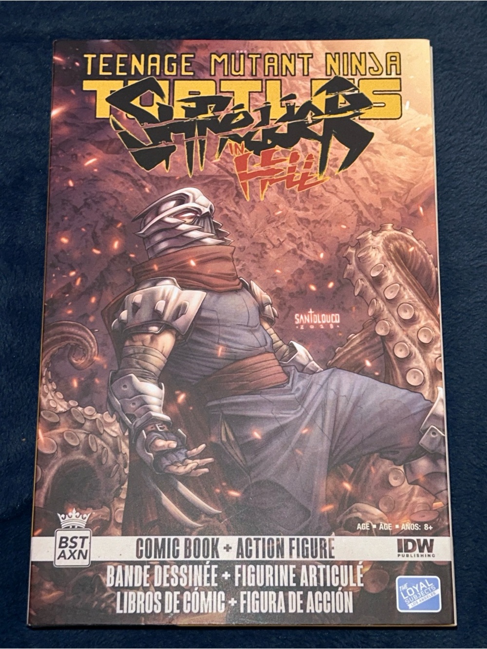 The Loyal Subjects Shredder in Hell Comic Book +Action Figure!